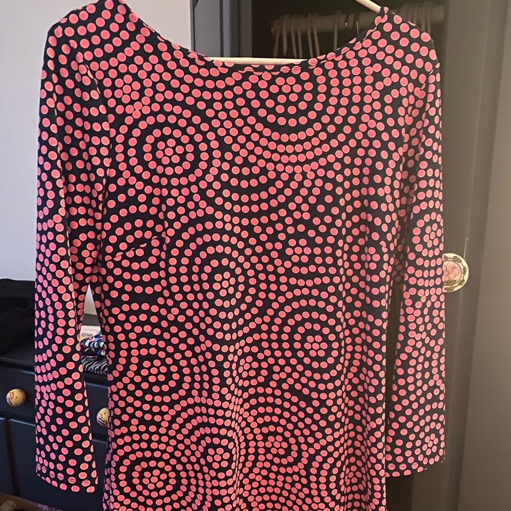 Pink & navy blue dress